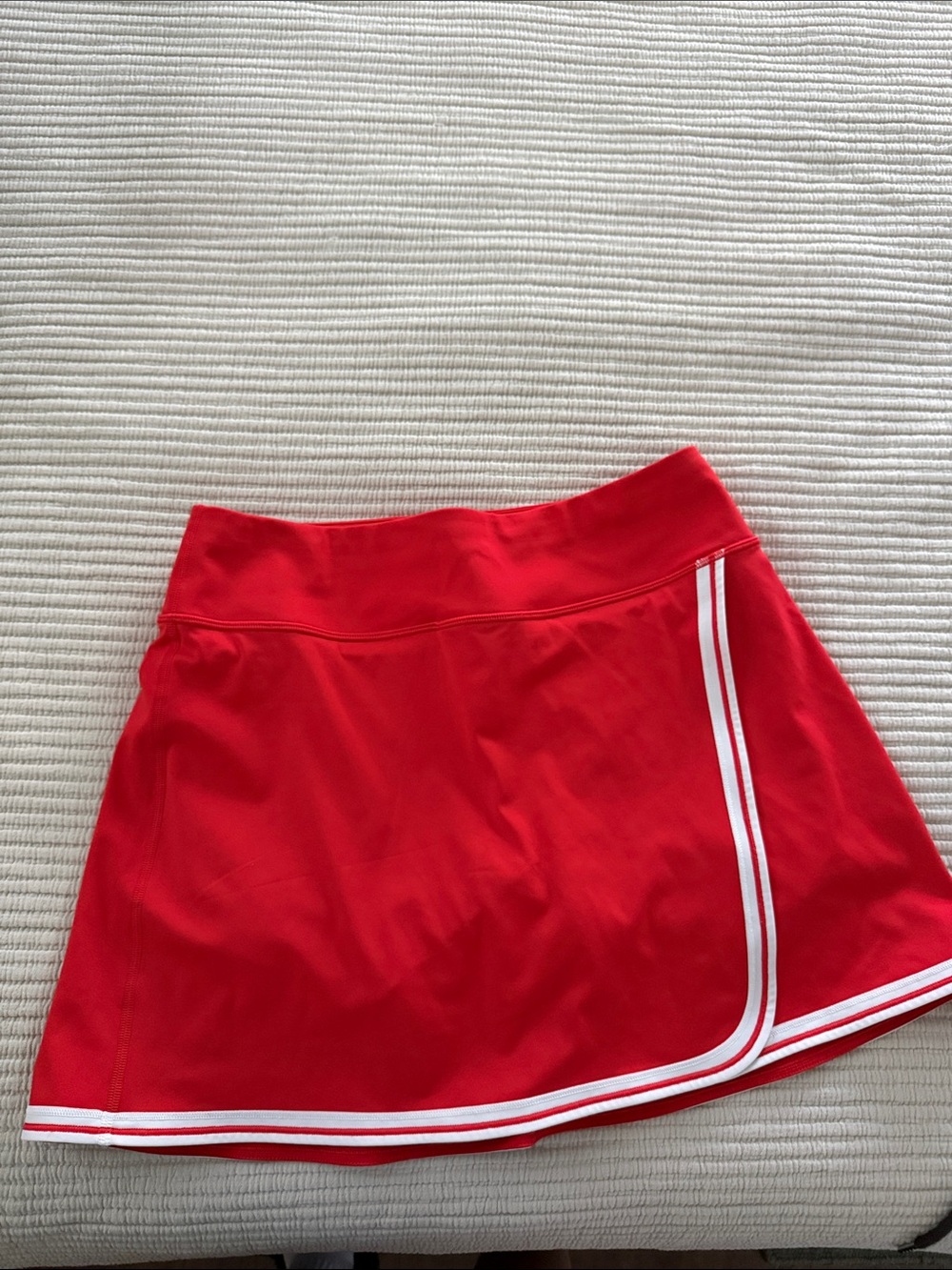 Athleta Red Skort with White Tag Detail